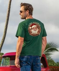 Be Good Santa - Forest Green Short Sleeve Crewneck T-Shirt