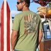 Eagle Flag - Hemp Dyed Short Sleeve Crewneck T-Shirt
