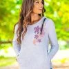 Honu Current - White Grey Heather Long Sleeve Harmony Hooded T -Chic Clothing Shop 03ee0c9c 7a9a 423c aad6 4bce200d5440