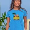 Volkswagen Surf Bug - Blue Hawaii Dyed Short Sleeve Crewneck T-Shirt -Chic Clothing Shop 04b47c26 e0e9 4e0c 9793 4db1112ab7e3