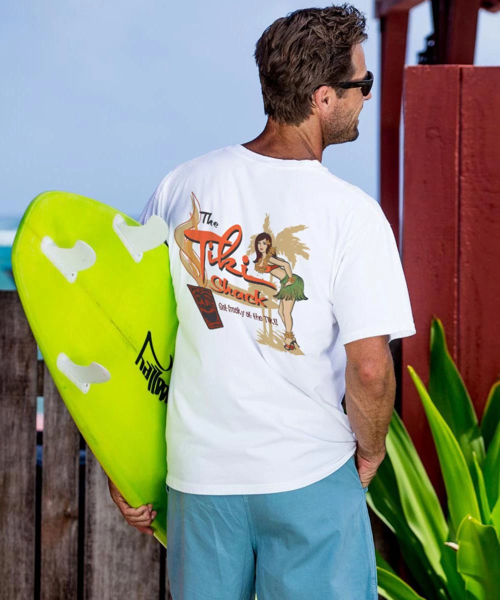 Tiki Shack - White Short Sleeve Crewneck T-Shirt 3 Tiki Shack - White Short Sleeve Crewneck T-Shirt