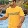 Ethnic Band - Pineapple Dyed Short Sleeve Crewneck T-Shirt 1 Ethnic Band - Pineapple Dyed Short Sleeve Crewneck T-Shirt -Chic Clothing Shop 0b6d128f 1aec 46f8 9467 d40158b60ef5