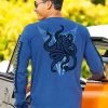 Tribal He’e Guardian - Blueberry Dyed Long Sleeve Crewneck T-Shirt -Chic Clothing Shop 0d879230 9fff 4208 99c4 cf1b52fb2d26
