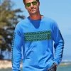 Tribe Band - Blue Hawaii Dyed Long Sleeve Crewneck T-Shirt
