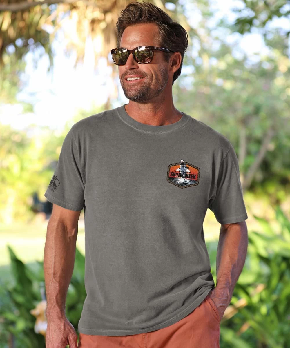 Discovery Channel Great White Breach - Crater Dyed® Short Sleeve Crewneck T-Shirt 4 Discovery Channel Great White Breach - Crater Dyed® Short Sleeve Crewneck T-Shirt - Image 2