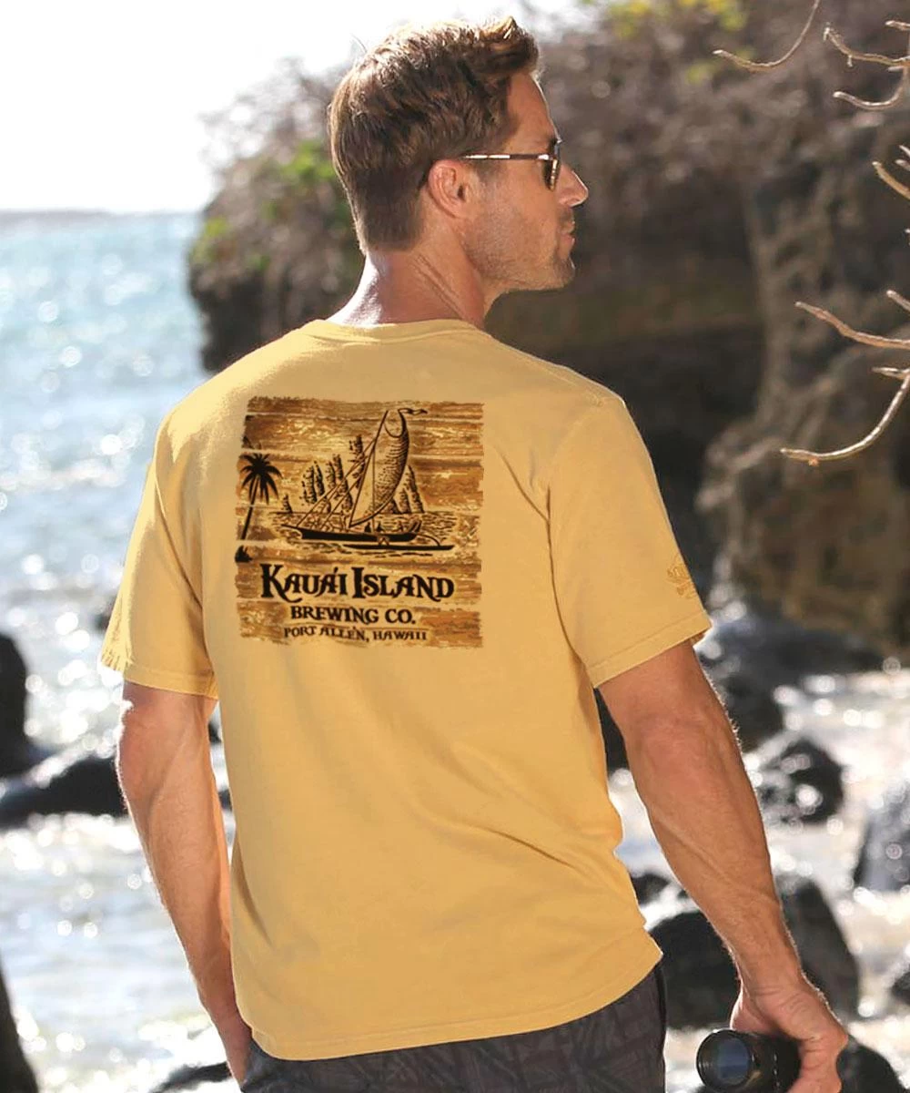Kauai Island Brewing Co Kauai Island Branded - Beer Dyed Short Sleeve Crewneck T-Shirt 3 Kauai Island Brewing Co Kauai Island Branded - Beer Dyed Short Sleeve Crewneck T-Shirt