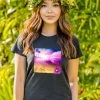 Beach Hawaii - Black Short Sleeve Crewneck T-Shirt -Chic Clothing Shop 12a5e396 29c8 496d a0d4 94206f0125a9