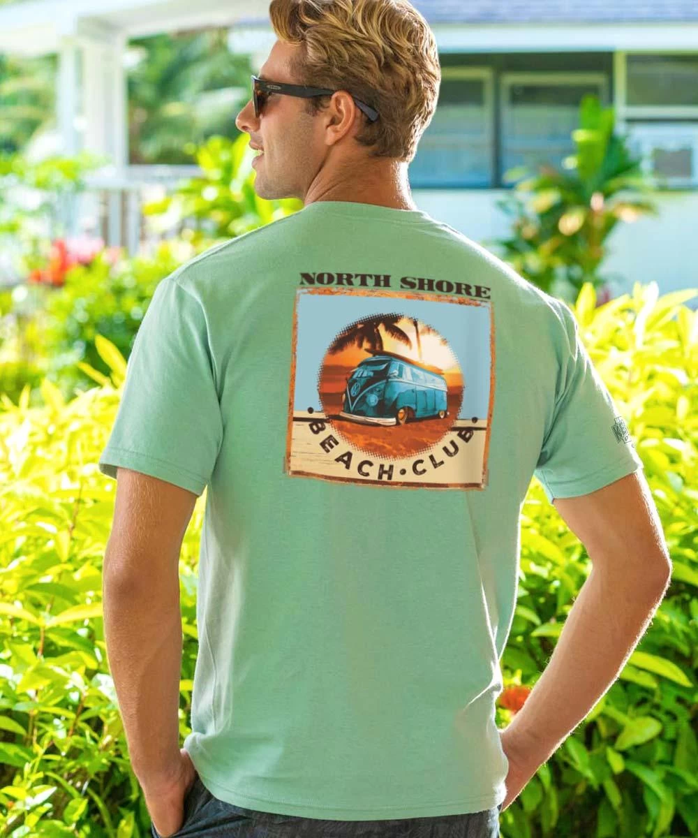 Volkswagen Beach Club - Key Lime Dyed Short Sleeve Crewneck T-Shirt 3 Volkswagen Beach Club - Key Lime Dyed Short Sleeve Crewneck T-Shirt