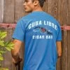 Cuba Libre - Blue Hawaii Dyed Short Sleeve Crewneck T-Shirt -Chic Clothing Shop 14cbcb3c 6fe8 46d4 9a71 cc45bd40fc56