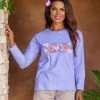 Tiny Whites - Lavender Dyed Long Sleeve Crewneck T-Shirt -Chic Clothing Shop 176d05da f35f 45d4 9b1b 1cbce450e4b3