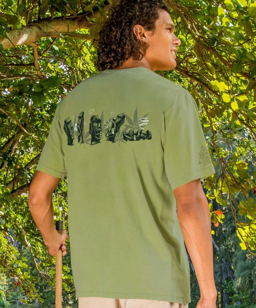Stone Heads - Hemp Dyed Short Sleeve Crewneck T-Shirt 4 Stone Heads - Hemp Dyed Short Sleeve Crewneck T-Shirt - Image 2