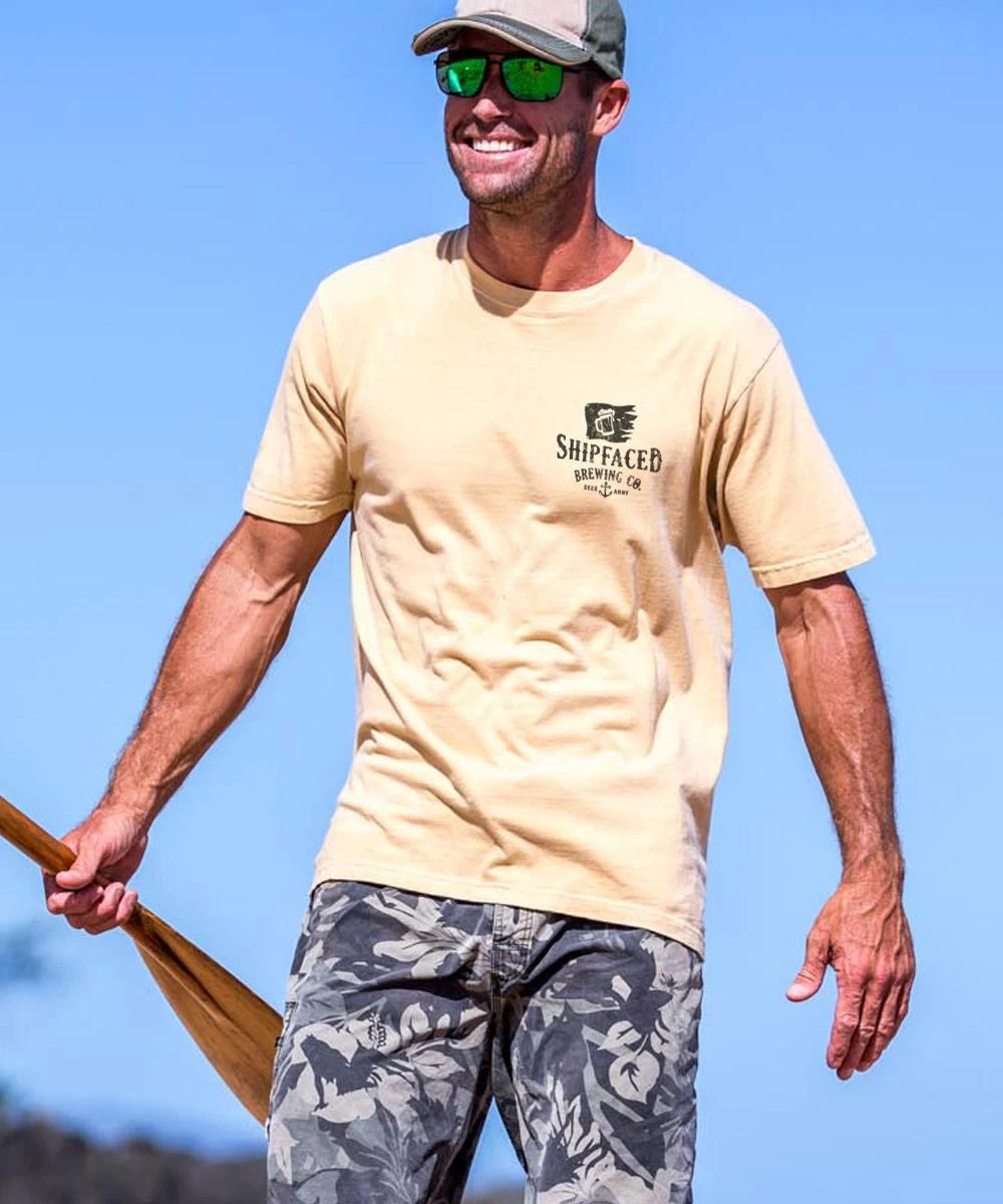 Shipfaced Brew - Beer Dyed Short Sleeve Crewneck T-Shirt 4 Shipfaced Brew - Beer Dyed Short Sleeve Crewneck T-Shirt - Image 2