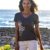 Kalei - Graphite Short Sleeve Pima V-Neck T-Shirt 1 Kalei - Graphite Short Sleeve Pima V-Neck T-Shirt -Chic Clothing Shop 28396bab 26aa 48f4 b2a1 cb2a69b70781