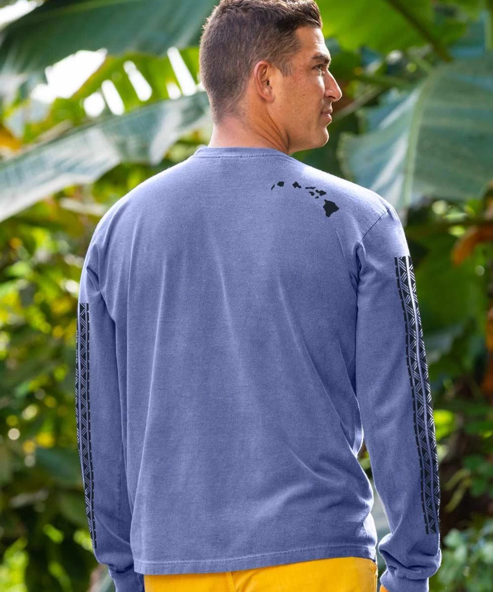 Panoramic Sunset - Crater Dyed® Long Sleeve Crewneck T-Shirt 4 Panoramic Sunset - Crater Dyed® Long Sleeve Crewneck T-Shirt - Image 2