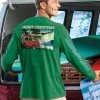 Volkswagen Believe Sunset - Wintergreen Dyed Long Sleeve Crewneck T-Shirt -Chic Clothing Shop 28f37fa9 2bc1 49a7 a041 8dd30111b793