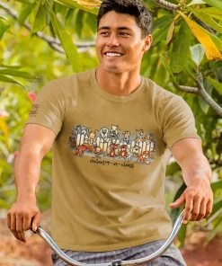 Hawaiian Humane Society Picket Fence Pooches - Kona Coffee Dyed Short Sleeve Crewneck T-Shirt
