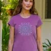Henna Circle - Violet Short Sleeve Pima T-Shirt