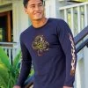 Fire Dragon - Indigo Long Sleeve Pima T-Shirt -Chic Clothing Shop 327e9e70 a34d 4ccd 94fe 9bb767829602