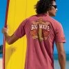 North Shore Big Wave - Paradise Red Dyed Short Sleeve Crewneck T-Shirt -Chic Clothing Shop 35eaee7b 4721 4424 a9ee cb9456d2a733