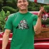 B. Kliban Candy Cane Cat - Wintergreen Dyed Short Sleeve Crewneck T-Shirt -Chic Clothing Shop 435365f2 8b3b 4f23 a109 1e13b358fa7f