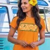 Flower Band - Apricot Dyed Short Sleeve Crewneck T-Shirt -Chic Clothing Shop 44b4a2ab 18ac 4eb4 a3c4 6107171dc6bf