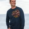 Dragon Summit - Navy Long Sleeve Crewneck T-Shirt -Chic Clothing Shop 453db452 c8a6 4f02 b57a 293faf17b79f