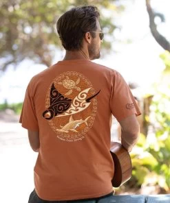 Manta Reef Glide - Cinnamon Dyed Short Sleeve Crewneck T-Shirt