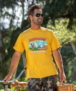 Hawaiian Humane Society Canine BBQ - Pineapple Dyed Short Sleeve Crewneck T-Shirt