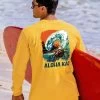 Aloha Kai Wave - Pineapple Dyed Long Sleeve Crewneck T-Shirt -Chic Clothing Shop 64254356 d5a5 4cc2 9a0a de50a77cbd4a