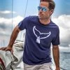 Wyland® Whale Tail Brush - Indigo Short Sleeve Pima T-Shirt -Chic Clothing Shop 658f8fe3 6053 47ef a9c7 0f91fef2cbb9