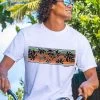 Linear Retro Surf - White Short Sleeve Crewneck T-Shirt -Chic Clothing Shop 672863a6 3262 46db bc0e 20daba167c75
