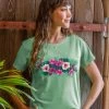 Pacific In Bloom - Key Lime Dyed Short Sleeve Scoop Neck T-Shirt -Chic Clothing Shop 6837af72 86f8 48d9 b087 e529abe97788