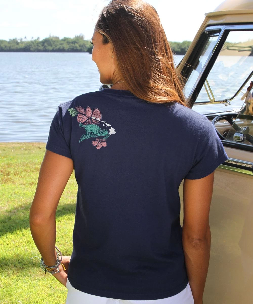 Island Honus - Navy Short Sleeve Crewneck T-Shirt 4 Island Honus - Navy Short Sleeve Crewneck T-Shirt - Image 2