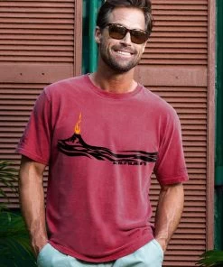 Lava Flow - Paradise Red Dyed Short Sleeve Crewneck T-Shirt