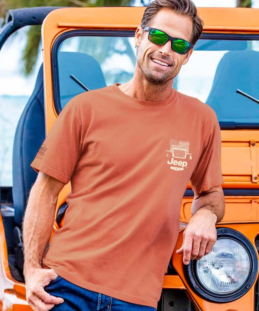 Jeep All American - Chile Dyed Short Sleeve Crewneck T-Shirt 4 Jeep All American - Chile Dyed Short Sleeve Crewneck T-Shirt - Image 2