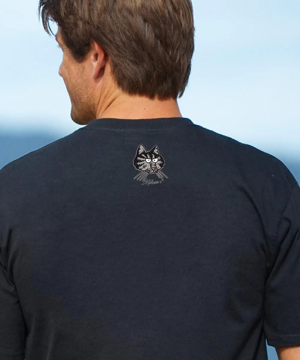 B. Kliban Bad Cat - Black Short Sleeve Crewneck T-Shirt 4 B. Kliban Bad Cat - Black Short Sleeve Crewneck T-Shirt - Image 2