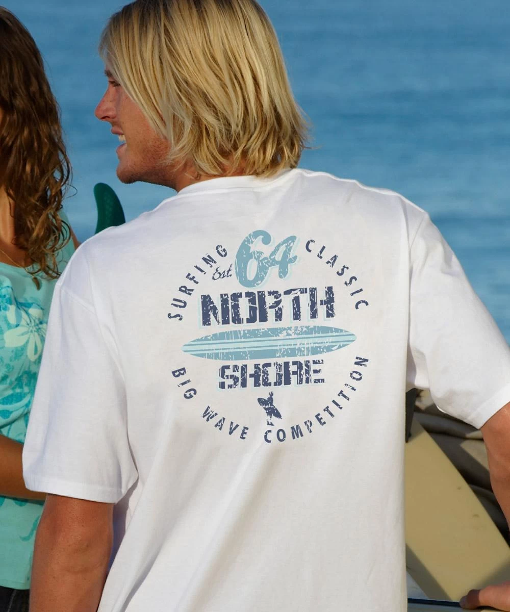 Surf Competition - White Short Sleeve Crewneck T-Shirt 3 Surf Competition - White Short Sleeve Crewneck T-Shirt