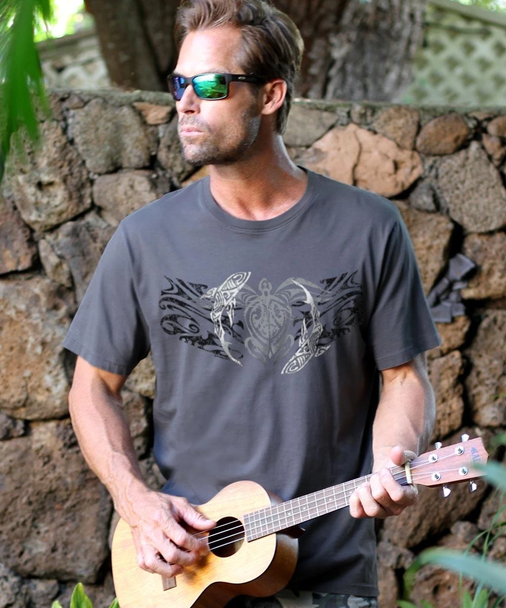 Honu Mano Legend - Smoke Short Sleeve Pima T-Shirt 3 Honu Mano Legend - Smoke Short Sleeve Pima T-Shirt