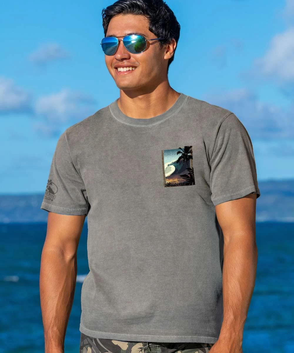 Tropical Big Wave - Crater Dyed® Short Sleeve Crewneck T-Shirt 4 Tropical Big Wave - Crater Dyed® Short Sleeve Crewneck T-Shirt - Image 2