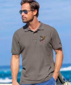 Fly With Honor - Crater Dyed® Short Sleeve Pique’ Polo Shirt