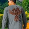 Sign Of The Dragon - Crater Dyed® Long Sleeve Crewneck T-Shirt -Chic Clothing Shop 9b09c354 9da7 4611 ac9c 826ce044bf21