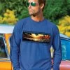 Diamond Head Sunset Band - Blueberry Dyed Long Sleeve Crewneck T-Shirt