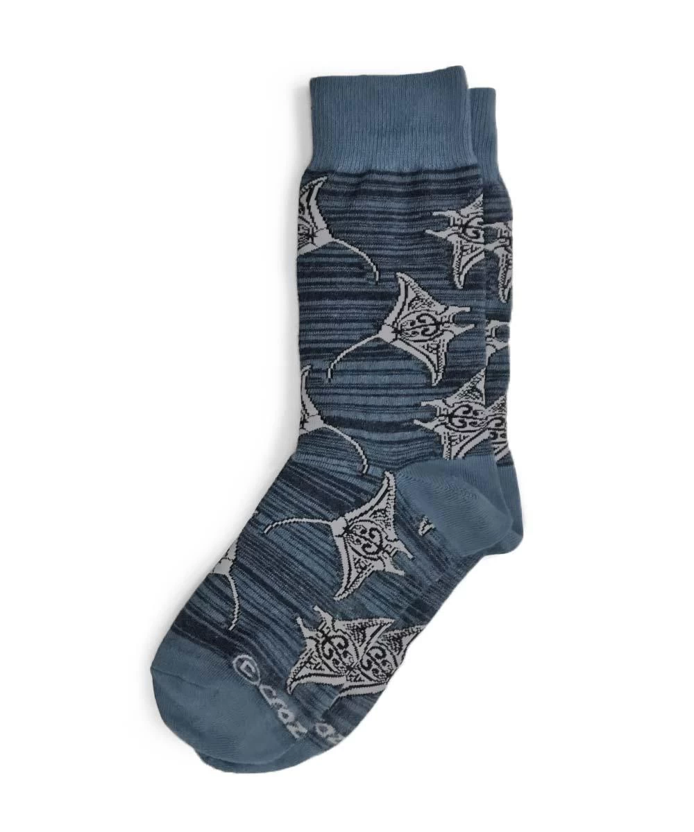 Cruzing Manta Mano - Graphic Cotton Crew Socks 3 Cruzing Manta Mano - Graphic Cotton Crew Socks