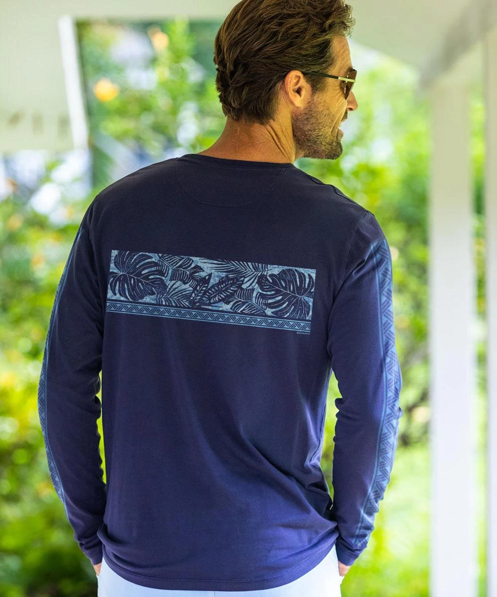 Holo Holo Band - Indigo Long Sleeve Pima T-Shirt 4 Holo Holo Band - Indigo Long Sleeve Pima T-Shirt - Image 2