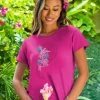 Honu Glide Quilts - Berry Short Sleeve Crewneck T-Shirt -Chic Clothing Shop a1186375 a35f 463e 96f0 435acd43dd39