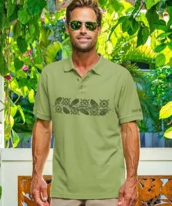 Ti Lei Band - Hemp Dyed Short Sleeve Pique’ Polo Shirt