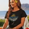 Underwater Scene - Black Short Sleeve Scoop Neck T-Shirt -Chic Clothing Shop a5408cf8 5f8e 4086 bea8 a37040f6a2e4