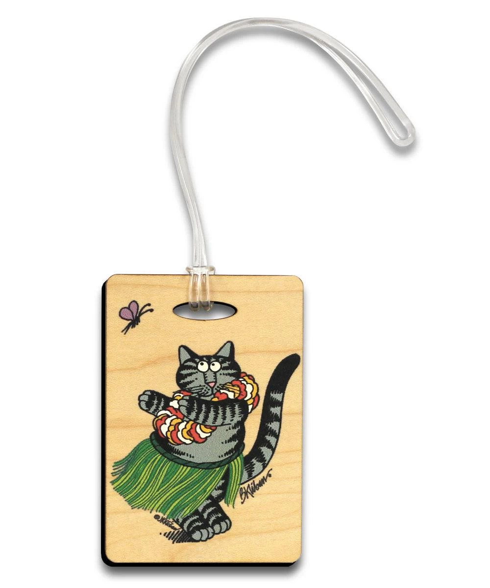 B. Kliban Hula Cat - Maplewood Luggage Tag 3 B. Kliban Hula Cat - Maplewood Luggage Tag