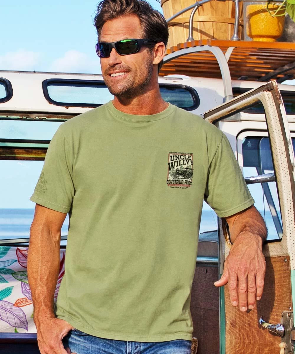 Uncle Willys Farm - Hemp Dyed Short Sleeve Crewneck T-Shirt 4 Uncle Willys Farm - Hemp Dyed Short Sleeve Crewneck T-Shirt - Image 2