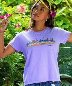 La Kahakai - Lavender Dyed Short Sleeve Crewneck T-Shirt